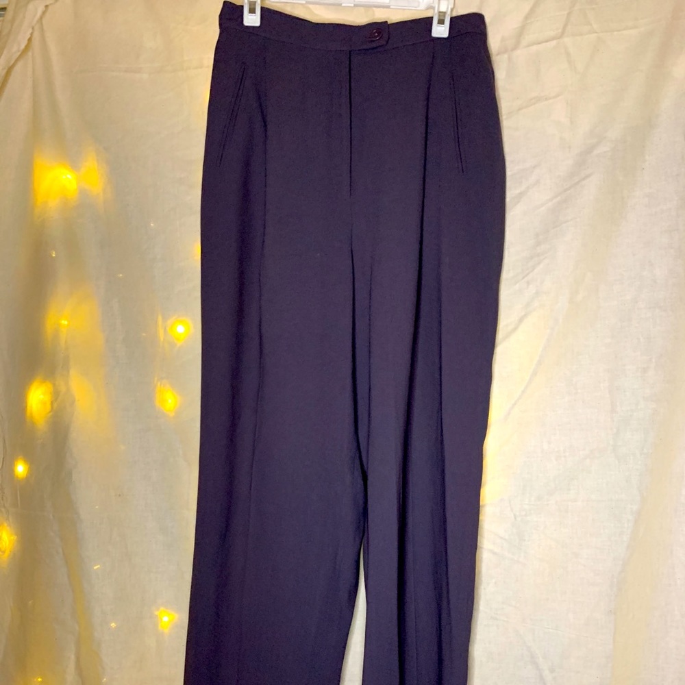 VINTAGE high waisted purple pants! wide leg fit.